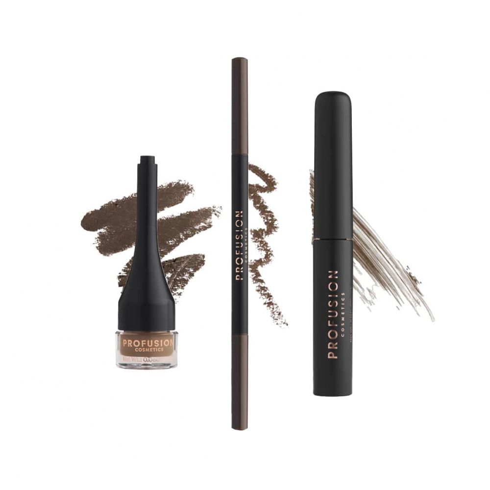 Profusion set na úpravu obočí Ultimate Brow Sculpt, Dark Brown, 0,07g + 1,8g + 4ml 