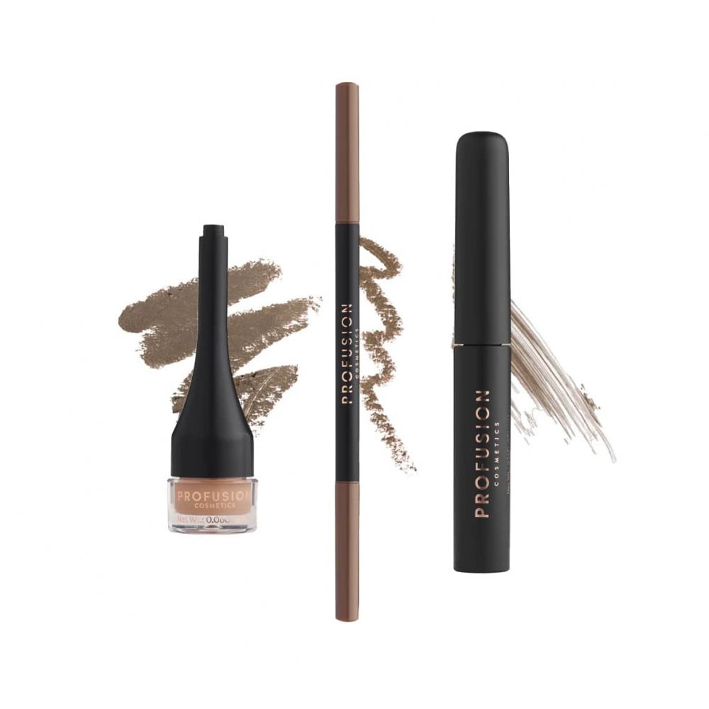 Profusion set na úpravu obočí Ultimate Brow Sculpt, Soft Brown, 0,07g + 1,8g + 4ml 